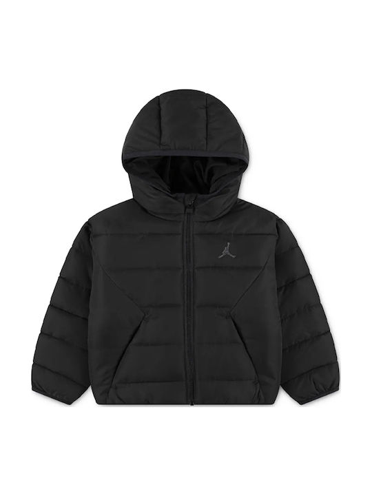 Kids' Sports Jacket with Hood Black Brooklyn Puffer