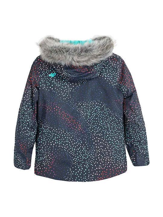 Kinder Sportjacke Kurz mit Kapuze Marineblau