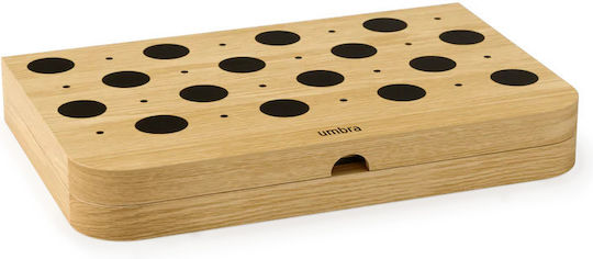 Umbra Board Game 2 in 1 Chess Backgammon Wooden Natural Blitz 7.4x5.8