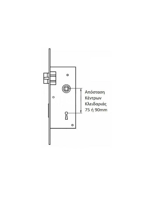 Viometale Lever Middle Door with Plate Pair (Center Distance 75mm) Matte Grey