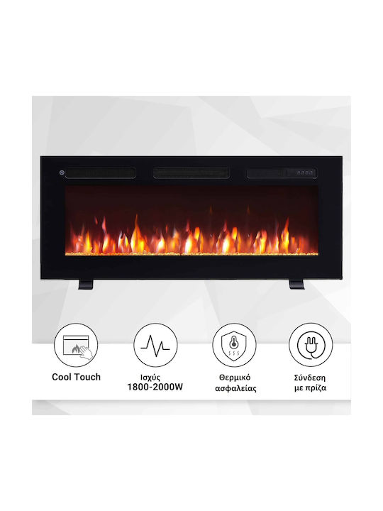 Richen Wall Mounted Electric Fireplace 8000W 102x43cm
