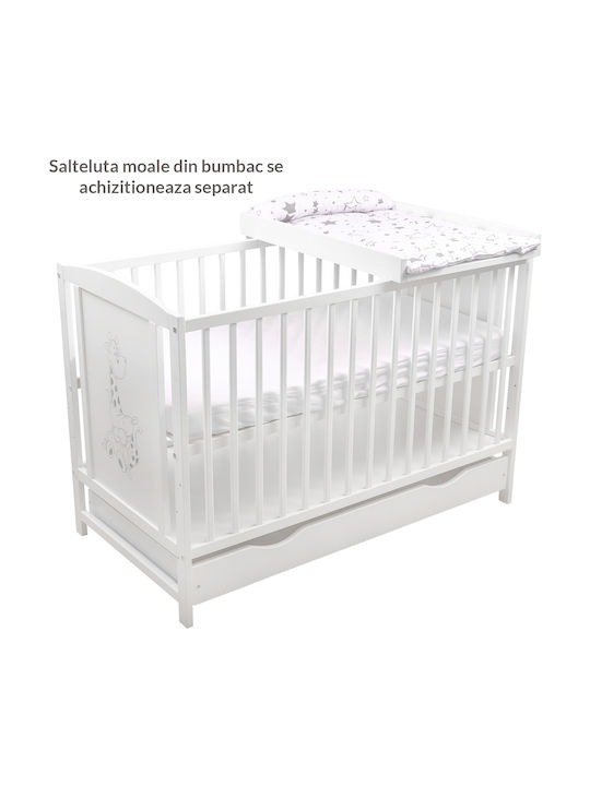 Kidizi Hard Changing Pad made of Wood White for Bed 55x77cm