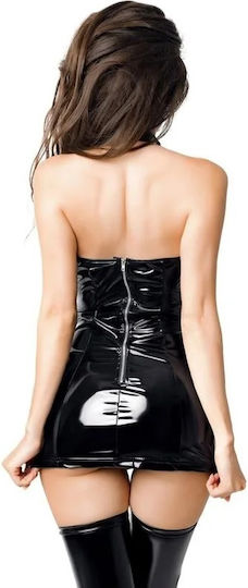 Glossy Wetlook Φόρεμα Μαύρο