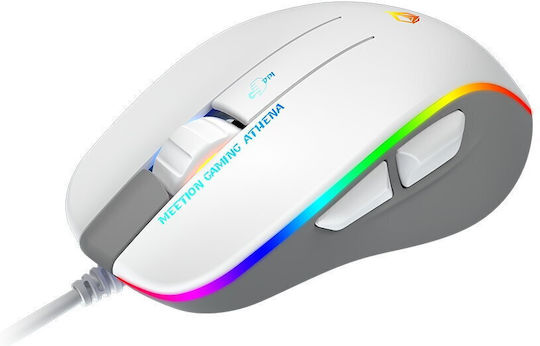 Meetion GM230 RGB Gaming Gaming Maus 12800 DPI Weiß
