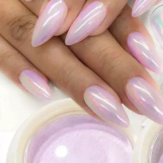 Vicky Nail Pigment Aurora Pulver Dekorationspulver Nägel Mirror Effekt Leuchtendes Flieder 8gr