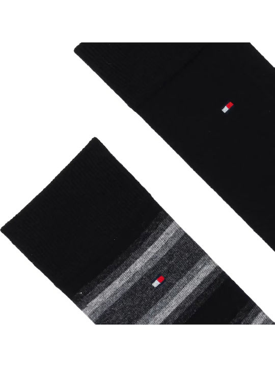 Tommy Hilfiger Ανδρικές Κάλτσες Γκρι-μαύρο 2Pack