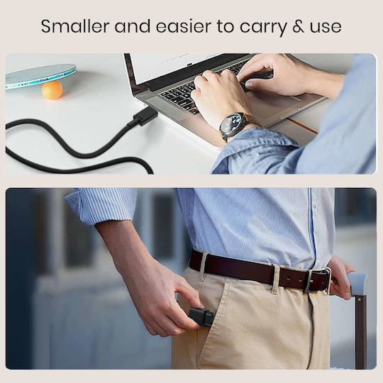 Lito Charger GaN with USB-A Port and USB-C Port and Cable USB-C - Lightning 20W Power Delivery Blacks (LC15)
