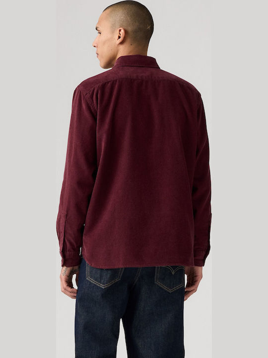 Levi's Jackson Worker Κοτλέ Overshirt Tawny Port, Purple