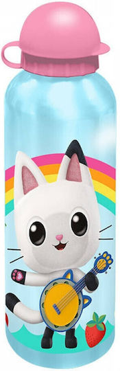 Kids Licensing Gabby Kids Water Bottle Aluminium Non Spill Pandy Paws 500ml (Various Designs/Colours)