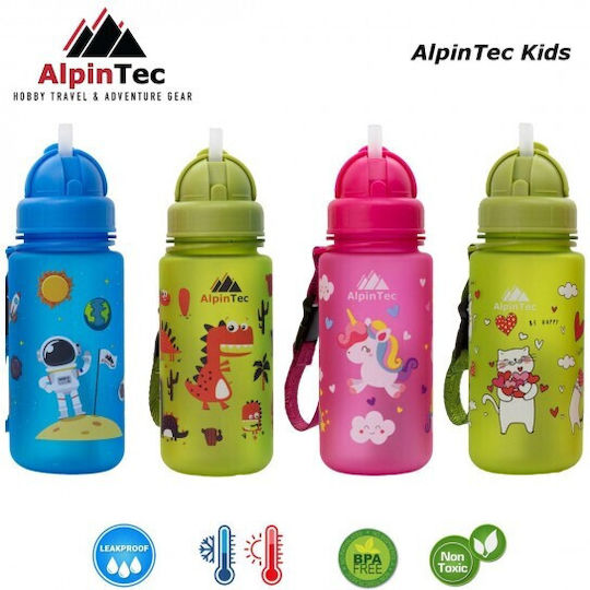 AlpinPro Sticlă pentru copii din Silicon cu pai 400ml