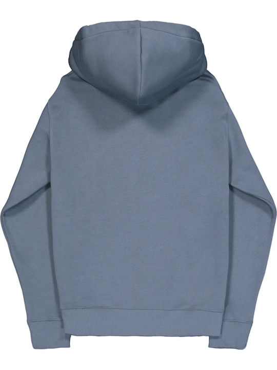 Basic Cardigan With Blue Hood