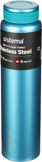 Sistema Glass Thermos Stainless Steel 280ml Light Blue