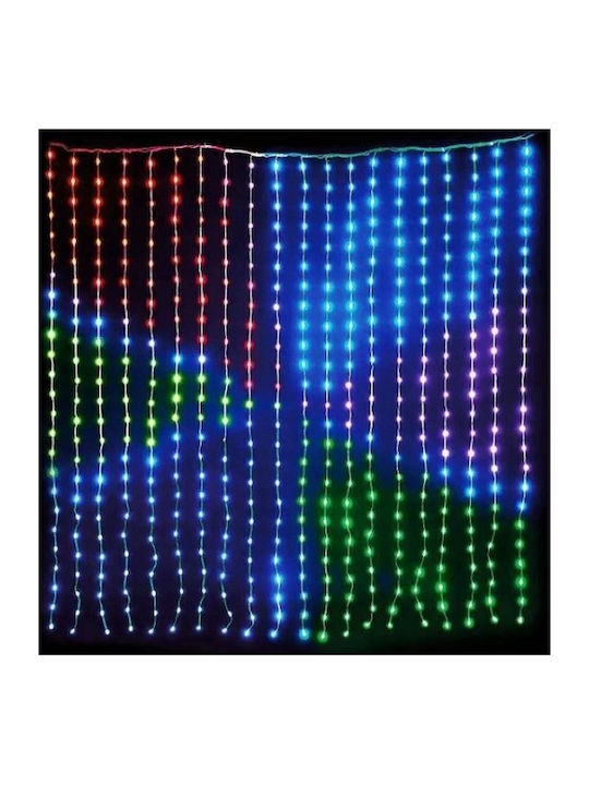 Светлини LED 1m. x 100бр Многоцветни тип Завеса 1бр