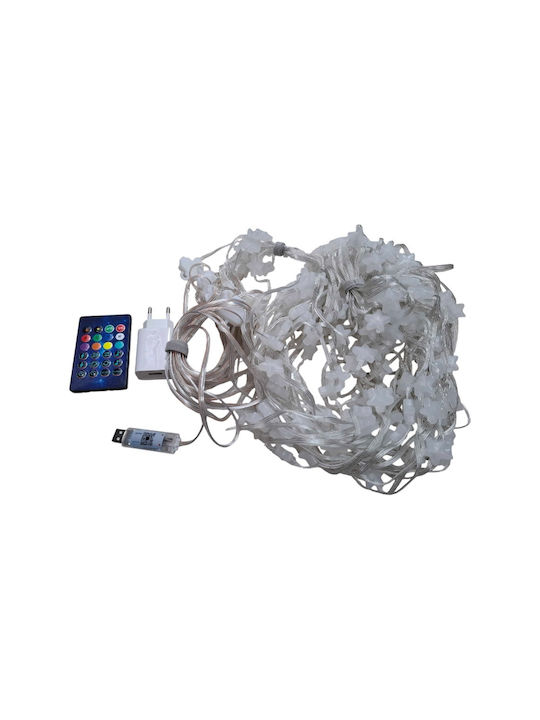 Lichterketten LED 2m. x 200cm Mehrfarbige USB Typ Vorhang 1Stück Herzen