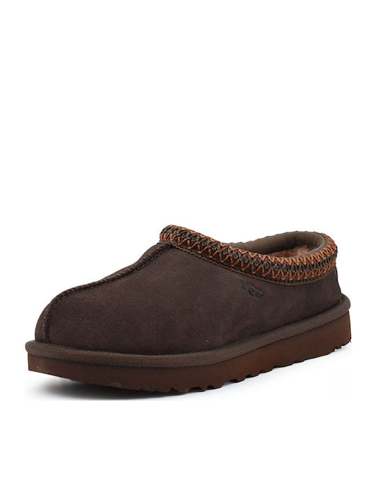 Tasman II Leather Winter Women's Slippers Brown