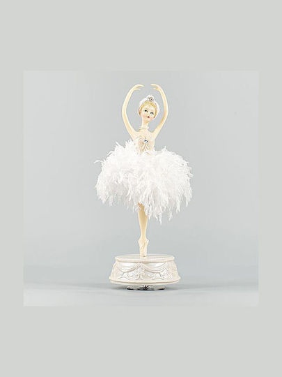 Eurolamp Christmas Plastic Figure White Ballet Dancer Height 33cm 2 Pieces