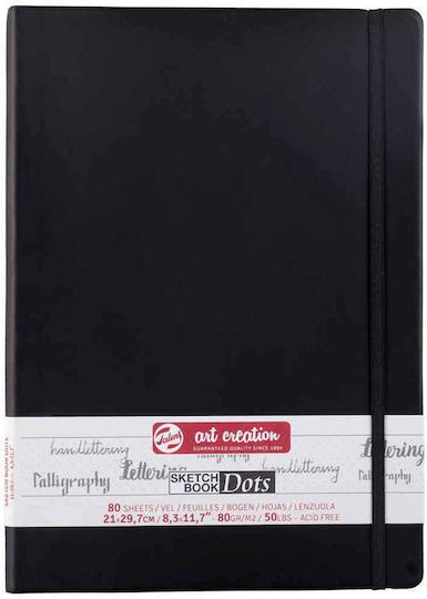 Royal Talens Μπλοκ Σχεδίου Sketchbook Dot Μαύρο 80φυλ. 13x21εκ. 80 γρ. Α5 14.8x21cm