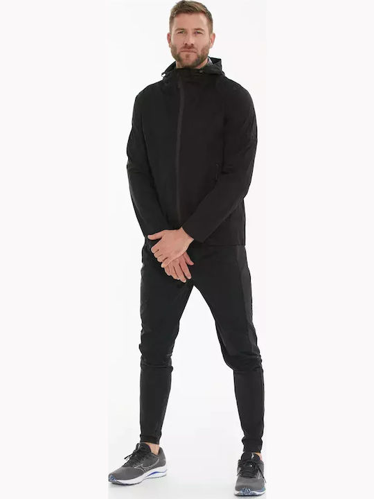 Athletic Jacket Waterproof and Windproof Black