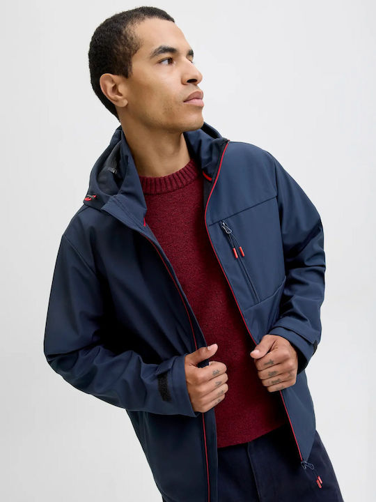 Winter Jacket Softshell Waterproof and Windproof Blue