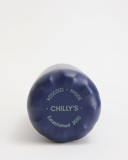 Chilly's Original Series Monochrome Stainless Steel Thermos Bottle BPA Free 500ml All Navy