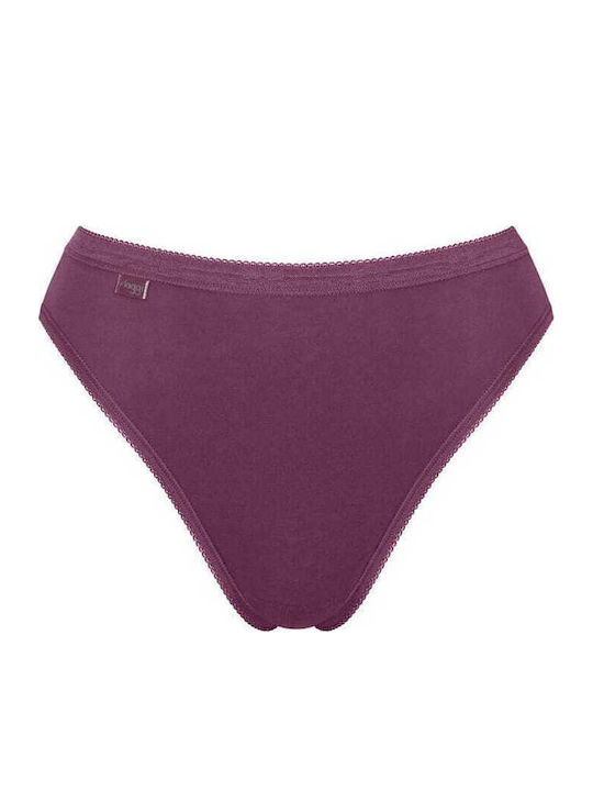 Basic Tai Βαμβακερά Femei Slip 3Pack Ecru/pink/purple