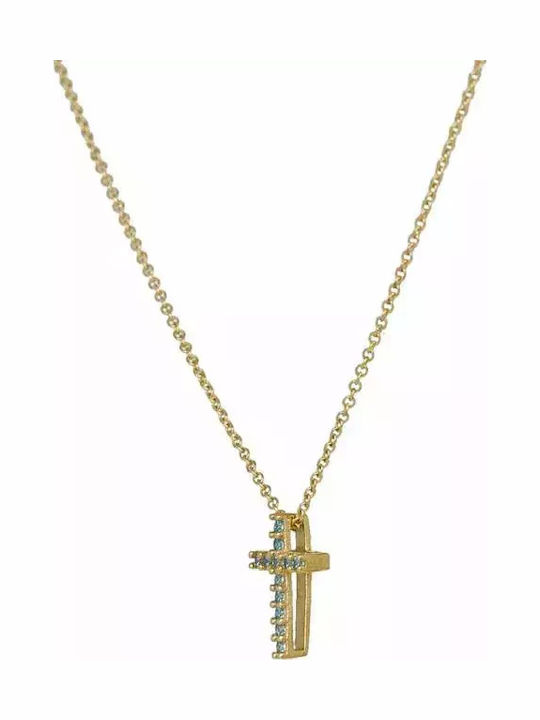 Women's Gold Cross 9K with Chain