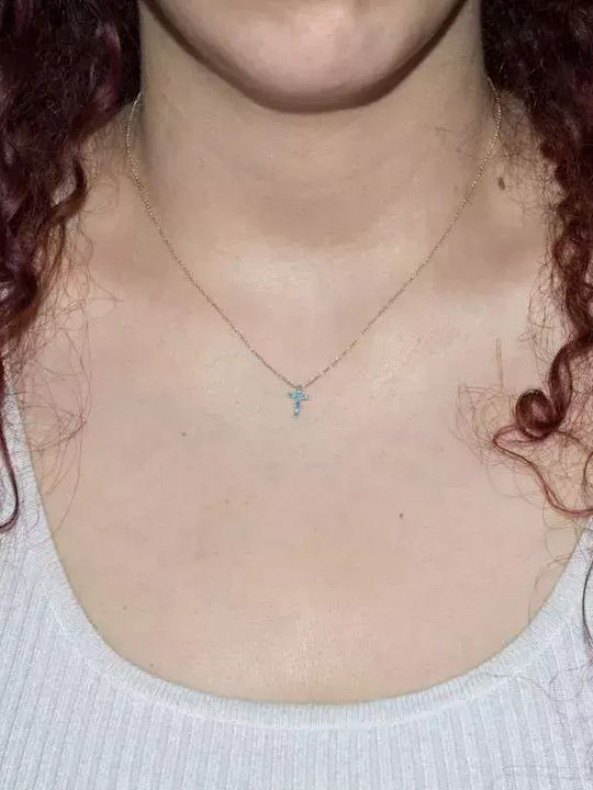 Women's Gold Cross 9K with Chain