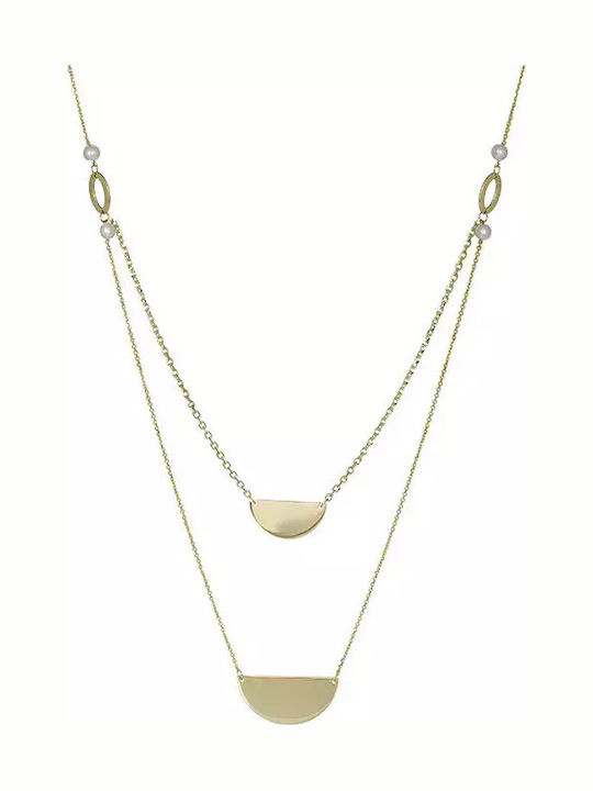 Double Necklace Made of 14K Gold
