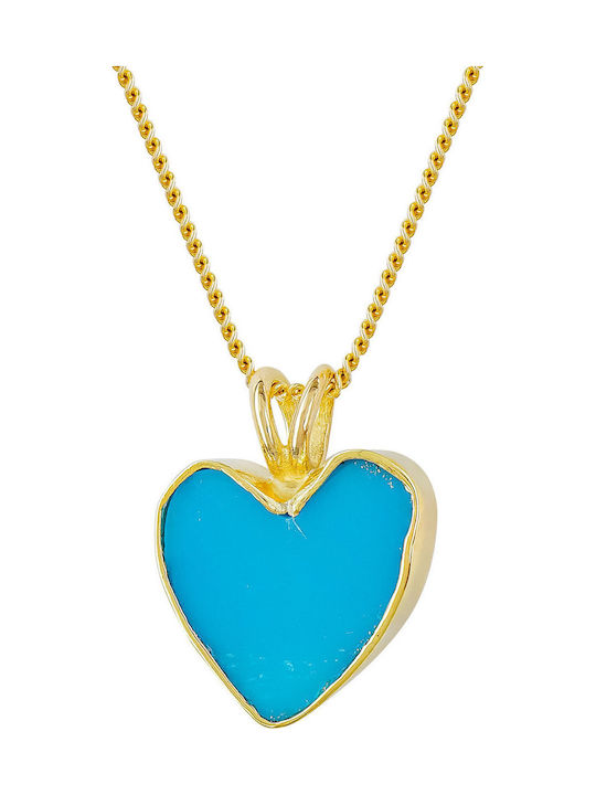 Kiriakos Gofas Halskette mit Design Herz aus Gold 18k
