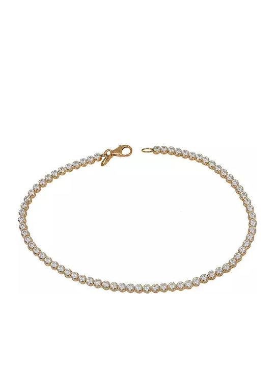 Women's Bracelet Riviera made of Gold 14K with Zircon