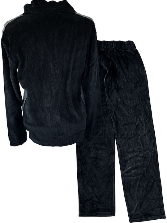 Sweatpants Wide Velvet black