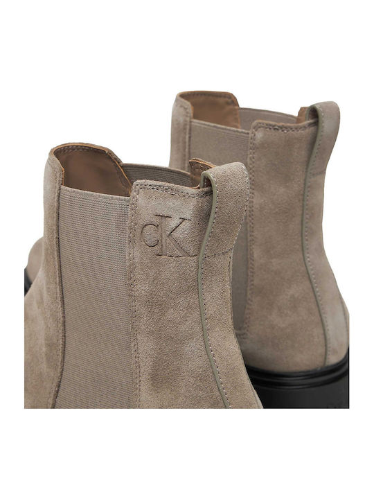 Beige Chelsea Boots