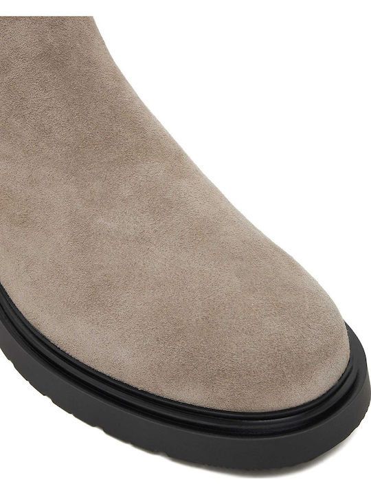Beige Chelsea Boots
