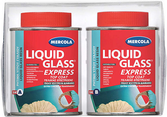 Mercola Liquid Glass Express Ρητίνη Δύο Συστατικών UV Resistant 285gr