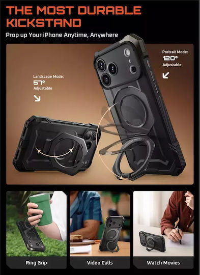 Supcase Ub Grip Mag Back Cover Σιλικόνης / Πλαστικό 1.5mm Μαύρο (iPhone 17 Pro Max)