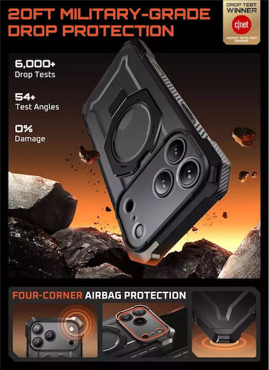 Supcase Ub Grip Mag Back Cover Σιλικόνης / Πλαστικό 1.5mm Μαύρο (iPhone 17 Pro Max)