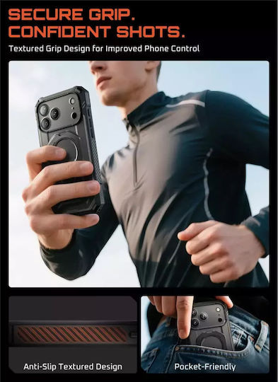 Supcase Ub Grip Pro Mag Back Cover Tempered Glass / Silicon / Plastic Negru (iPhone 17 Pro Max)
