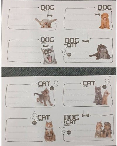 A&G Paper Notebook Labels Cuties 16pcs