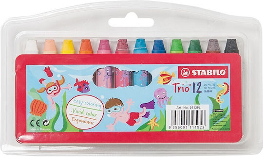 Stabilo Trio Oil Pastel Set 12 Colors