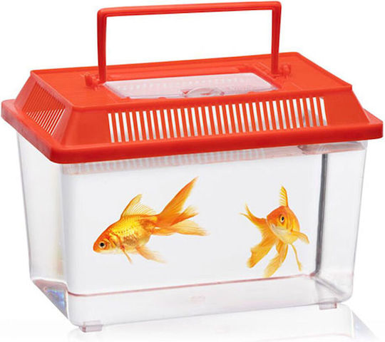 Fish Aquarium Capacity 1.8lt with 13.5x21x13.5cm Red