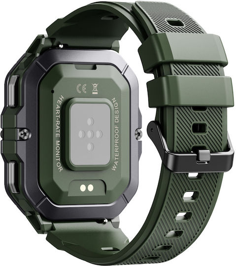 Oukitel BT101 Smartwatch with Heart Rate Monitor (Green)