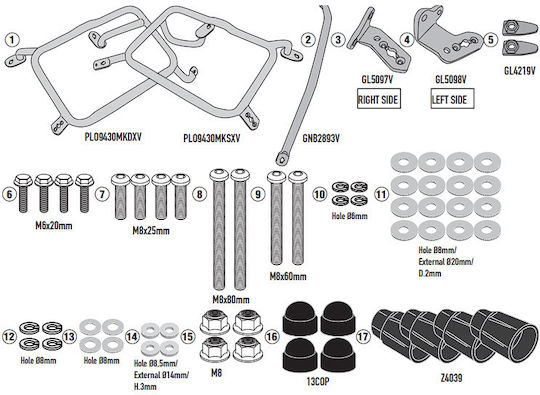Givi Side Mounts for Peugeot Trekker