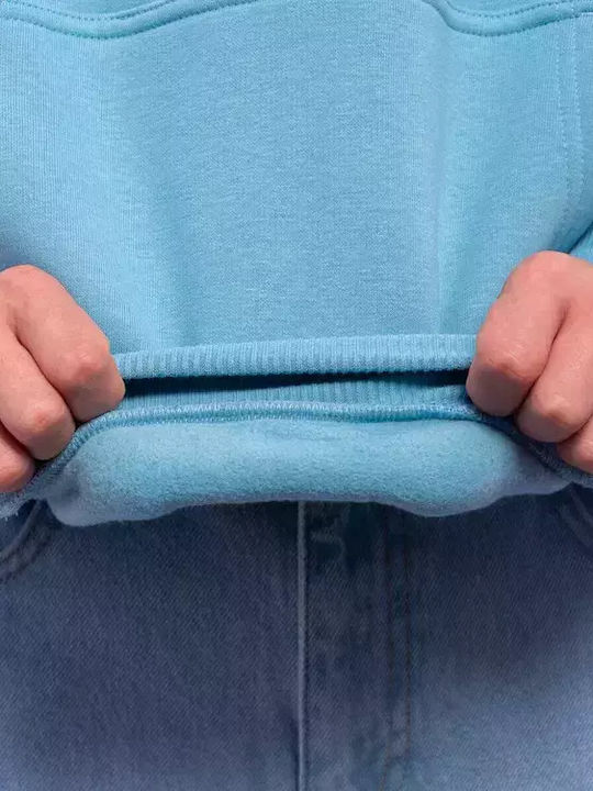 Signature Φούτερ με Κουκούλα Aquablue