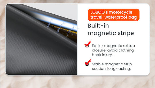Loboo Waterproof Motorcycle Tail Bag 90lt Black