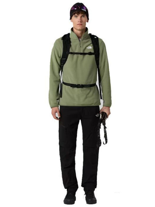 100 Glacier 1/4 Sweater Bark Mist
