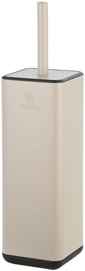 Estia Metallic Toilet Brush and Basket Set Soft Close 6lt Brown