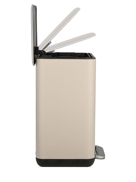 Estia Metallic Toilet Brush and Basket Set Soft Close 6lt Brown