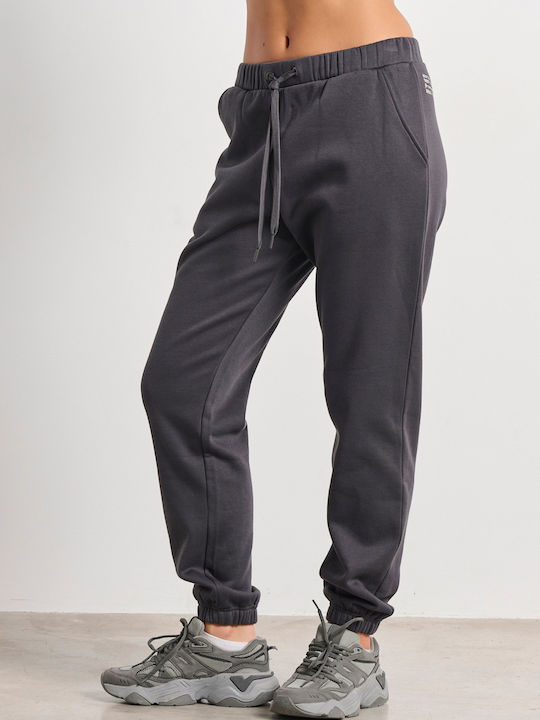 Hohe Taille Jogginghose Jogger Vlies Coal