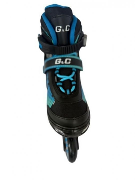 Grass & Co Kids Adjustable Inline Rollers Black