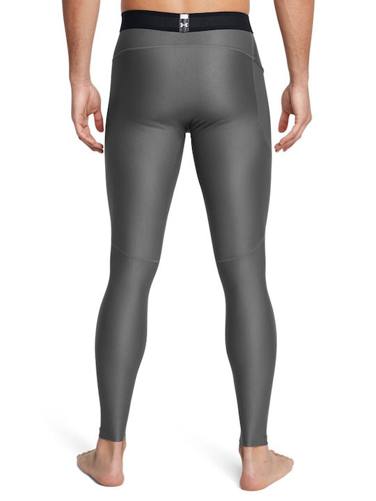 Under Armour Ua Hg Ανδρικό Αθλητικό Κολάν Μακρύ Γκρι